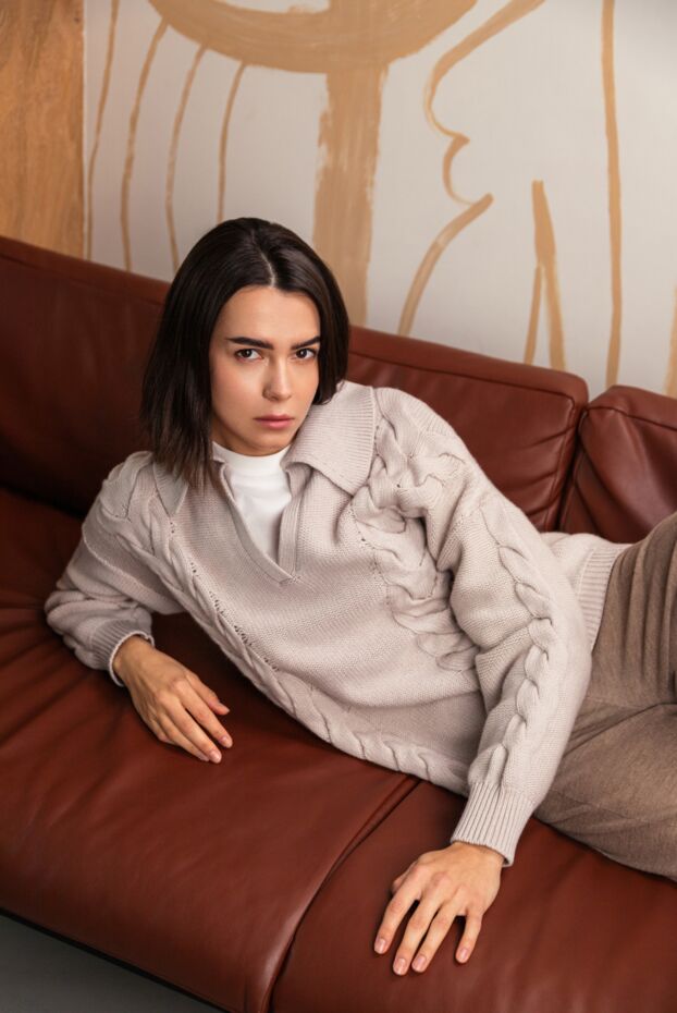 Loro Piana футболка ақ әйелдерге арналған мақтадан жасалған базалық 169625 - фото 2