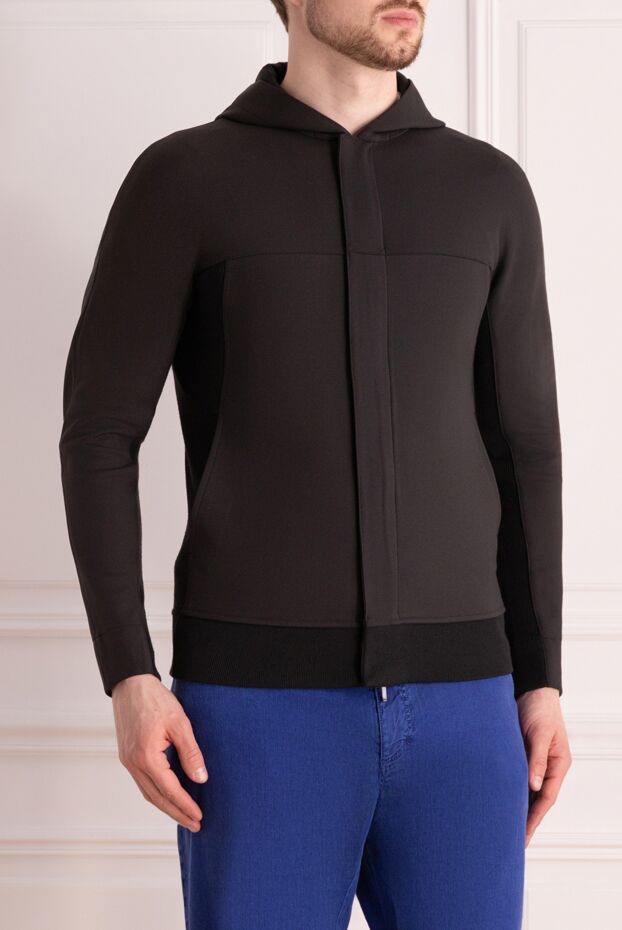 Loro Piana куртка из шерсти и эластана черная мужская 169633 - фото 3