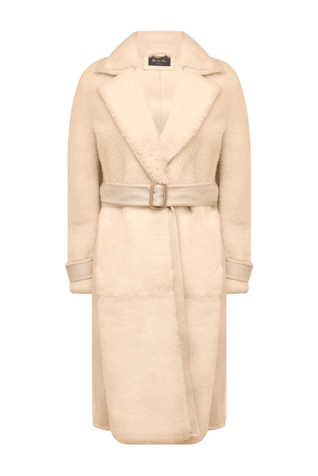 Loro Piana women's milky-colored fur coat with a belt at the waist
169640 - photo 1