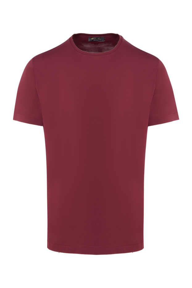 Loro Piana men's burgundy silk and cotton t-shirt 169694 - photo 1