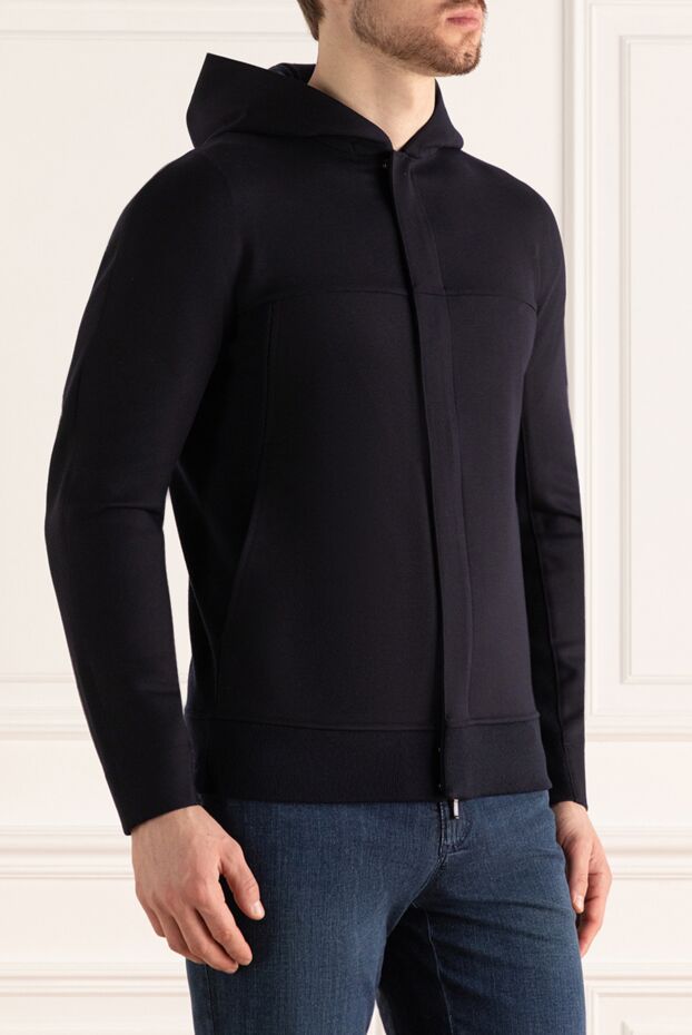 Loro Piana куртка из шерсти и эластана синего мужская куртка 169735 - фото 3