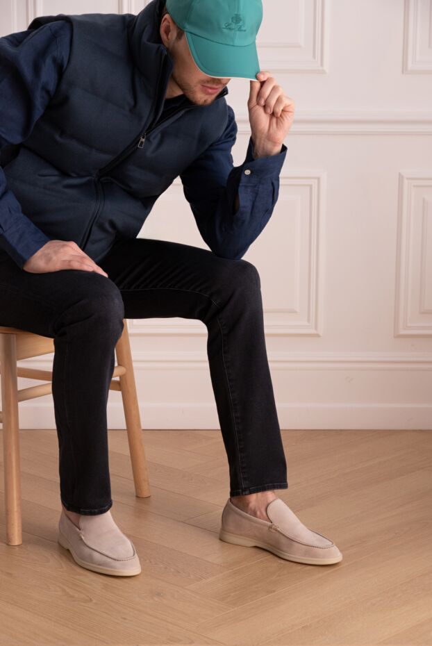 Loro Piana лоферы из натуральной замши бежевые мужские летние комфортные

 169755 - фото 3