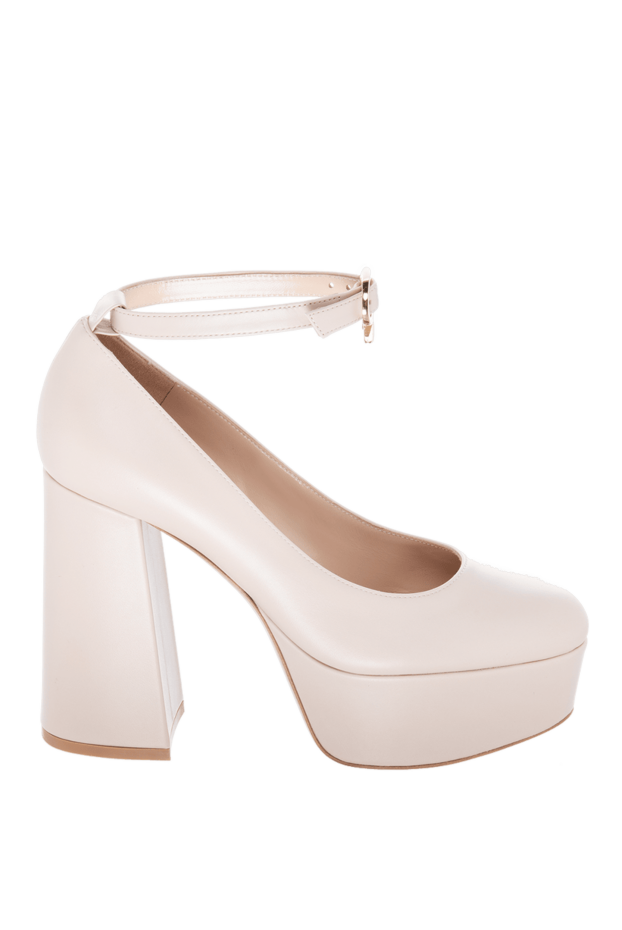 Gianvito Rossi туфли женские бежевые кожаные с ремешком 169758 - фото 1