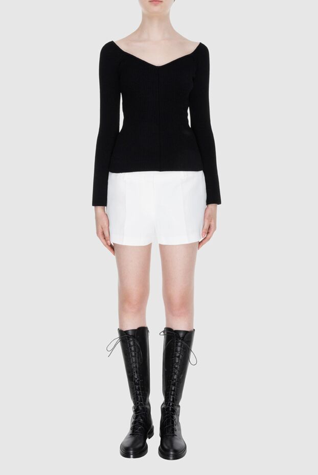 Khaite fitted black jumper with an accent on the neckline and long sleeves
169803 - photo 2