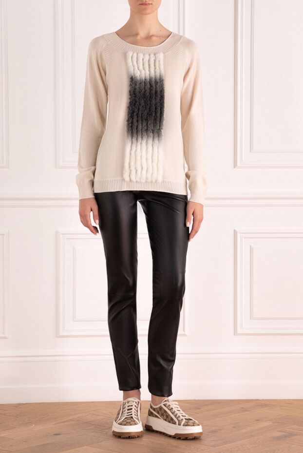 Max&Moi women's leather pants in black, tight-fitting 169829 - photo 2