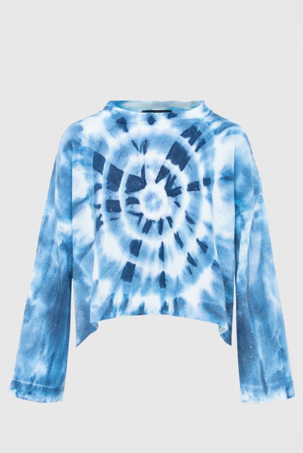Fabiana Filippi blue jumper with abstract tie-dye pattern in cotton and linen
169870 - photo 1