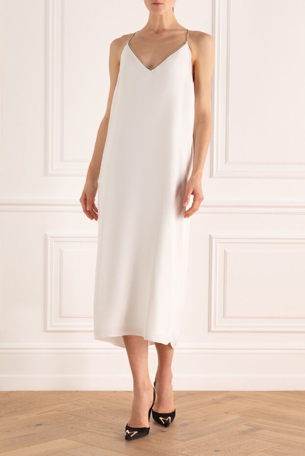 Fabiana Filippi dress with a deep neckline on straps and a smooth hemline made of flowing fabric
 169875 - photo 2