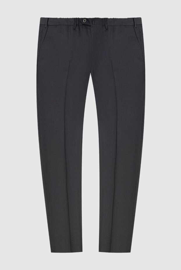 PT01 (Pantaloni Torino) ерлерге арналған қара түсті конус тәрізді жүн шалбар 169884 - фото 1