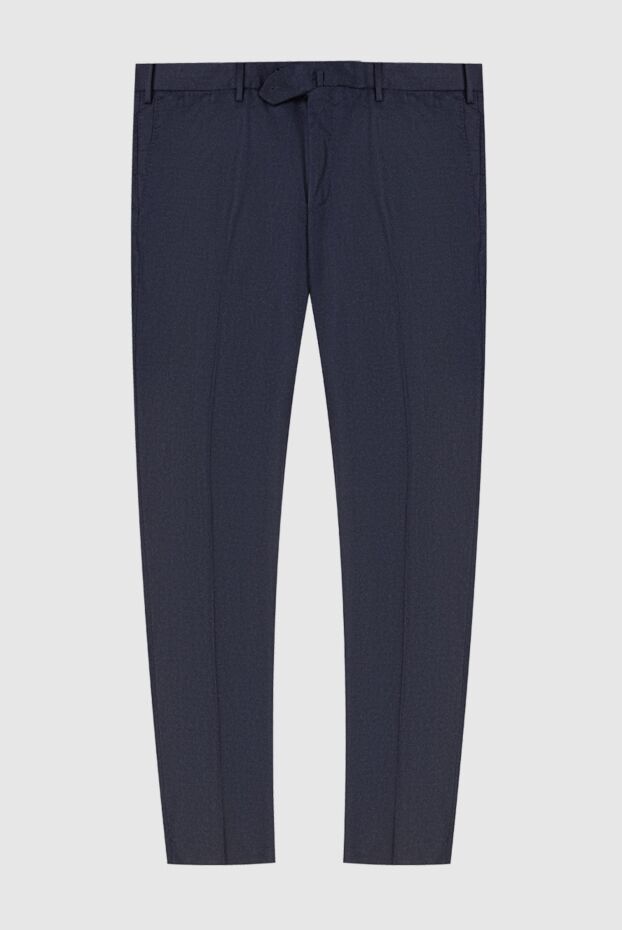 PT01 (Pantaloni Torino) ерлерге арналған көк түсті жүннен жасалған күнделікті тік аяқты шалбар 169895 - фото 1