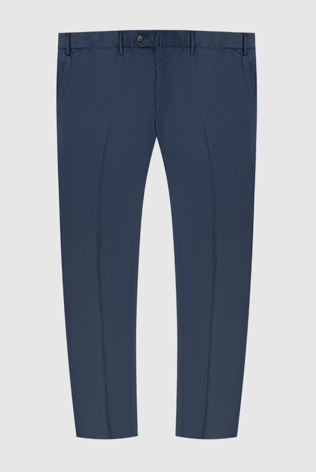 PT01 (Pantaloni Torino) ерлерге арналған көк түсті жүн шалбар, түзу кесілген, төменгі жағы жіңішкерген 169896 - фото 1