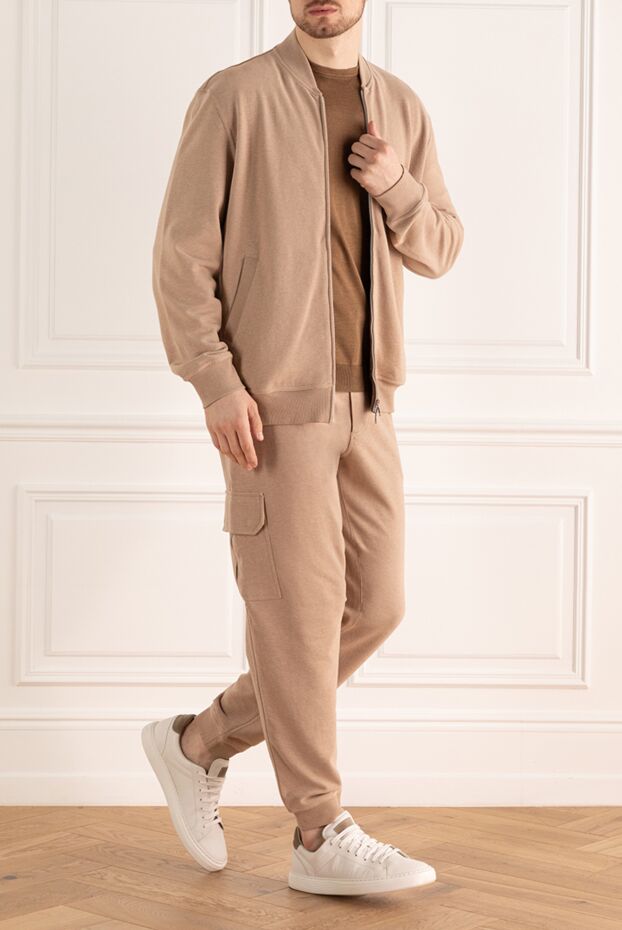 Brunello Cucinelli бежевый спортивный костюм из хлопкового трикотажа
 169906 - фото 2