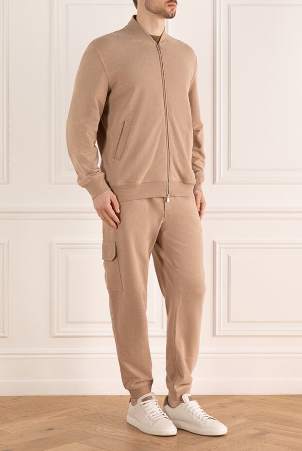 Brunello Cucinelli бежевый спортивный костюм из хлопкового трикотажа
 169906 - фото 3