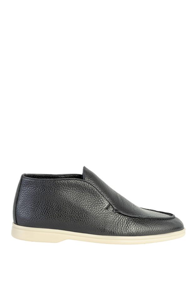 Cesare di Napoli high-top black grain leather loafers for men 169943 - photo 1