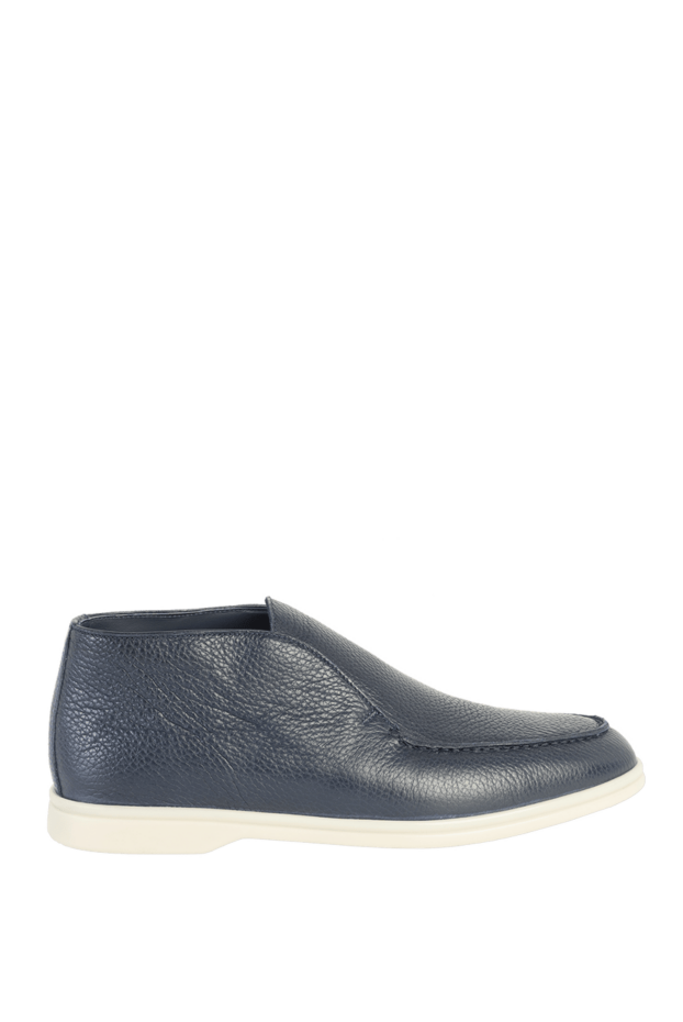 Cesare di Napoli blue leather loafers for men 169944 - photo 1
