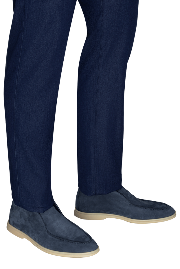 Cesare di Napoli blue suede loafers for men 169948 - photo 2