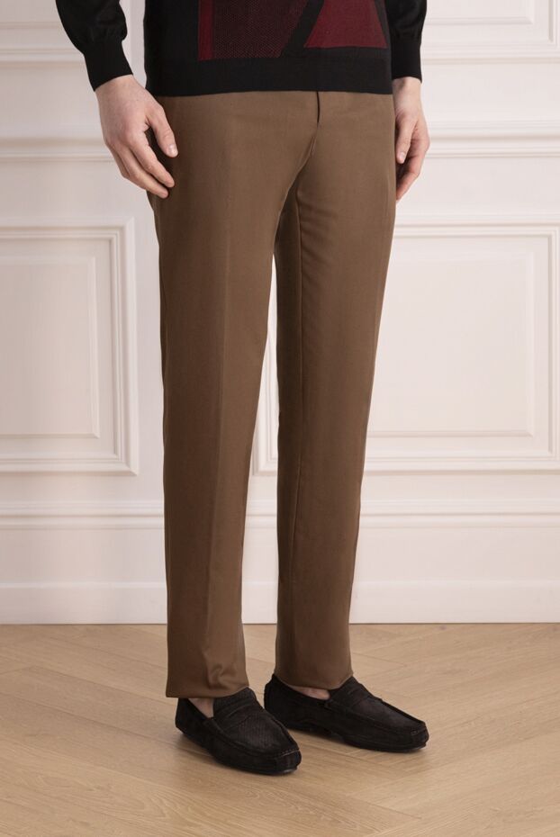 PT01 (Pantaloni Torino) бүктемелері бар қоңыр ерлер шалбары
 169974 - фото 3