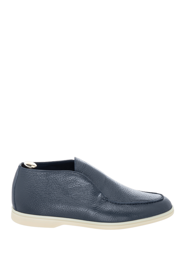Cesare di Napoli high-top blue grain leather loafers for men 169989 - photo 1