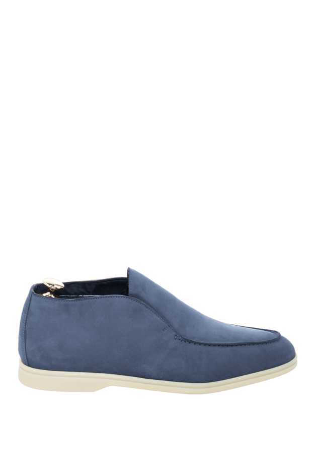 Cesare di Napoli high-top blue nubuck loafers with fur lining for men 169991 - photo 1