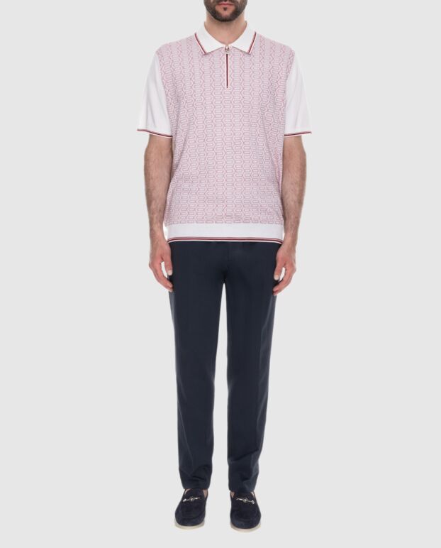 Stefano Ricci polo from cotton and silk white for men 170135 - photo 2