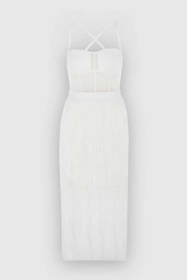 Herve Leger әйелдерге арналған ақ нейлон және полиэфирден жасалған көйлек 170149 - фото 1