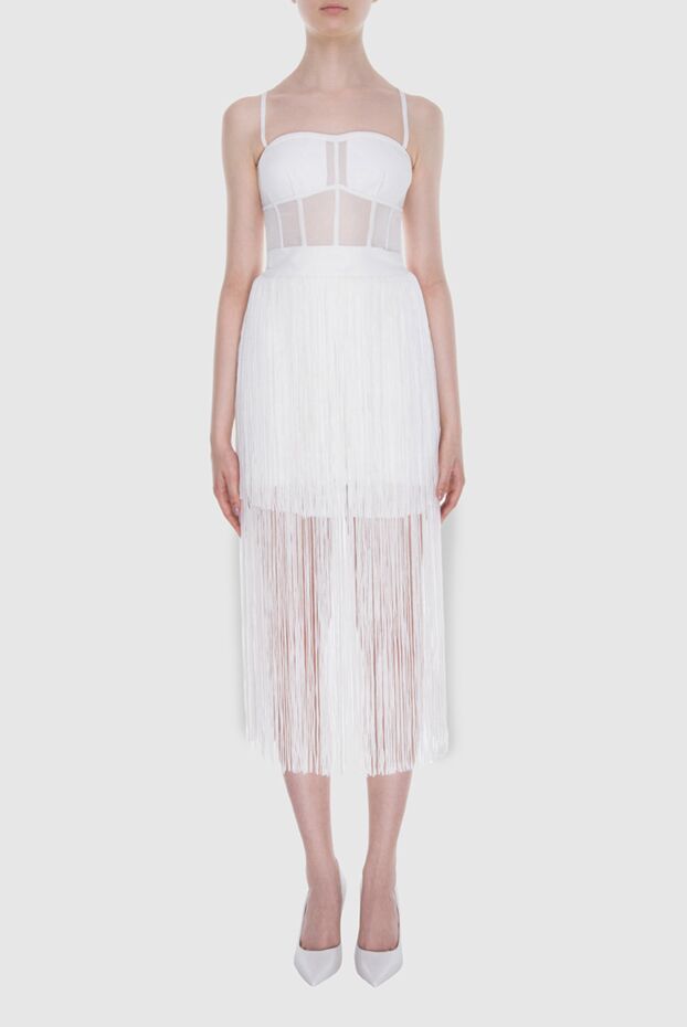 Herve Leger әйелдерге арналған ақ нейлон және полиэфирден жасалған көйлек 170149 - фото 2