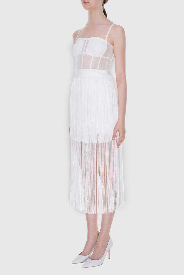 Herve Leger әйелдерге арналған ақ нейлон және полиэфирден жасалған көйлек 170149 - фото 3