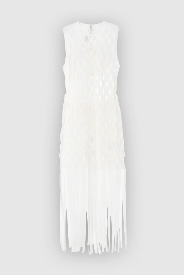 Herve Leger сәндік өрнекті ақ шашақты әйелдер көйлегі 170152 - фото 1