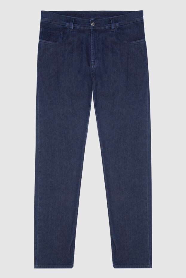 Scissor Scriptor dark blue straight-leg jeans with embroidered monogram 170170 - photo 1