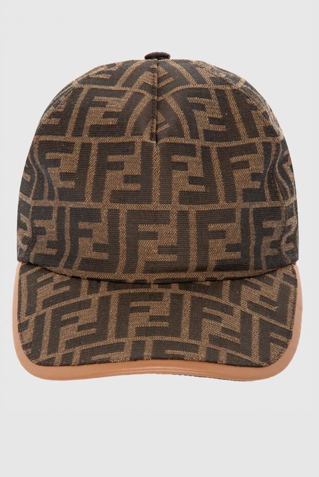 Fendi ерлерге арналған қоңыр мақта және полиэфир қалпақ 170186 - фото 1