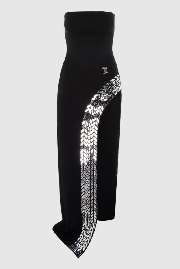 David Koma black off the shoulder maxi dress with mirror embroidery along the thigh
170189 - photo 1
