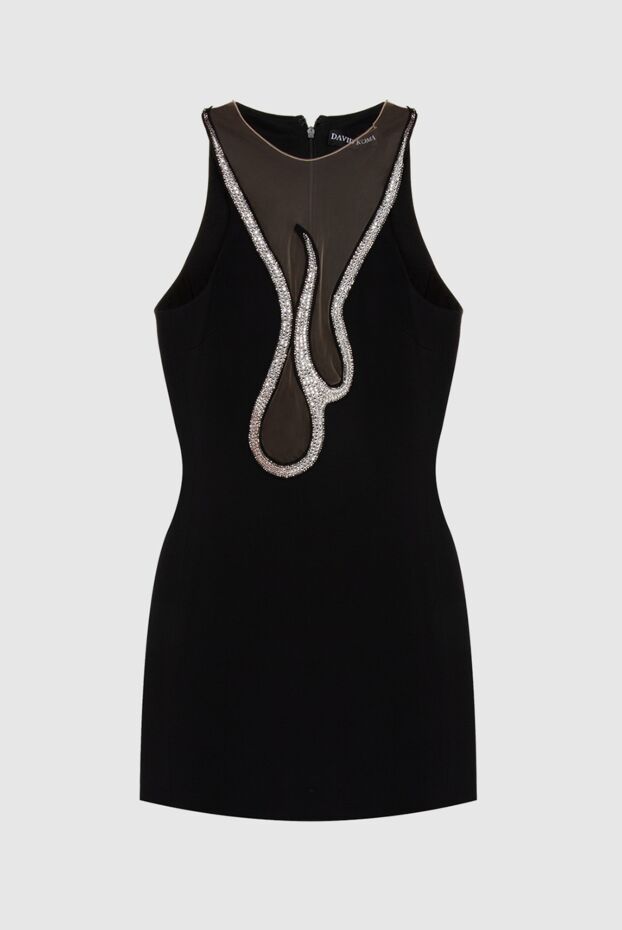 David Koma black dress with a decorated slit women's 170191 - photo 1