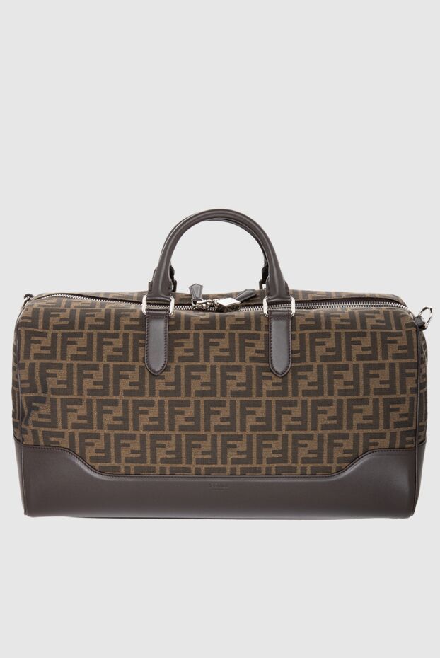Large Duffle Travel Bag in Jacquard Fabric with a Pattern - photo 1