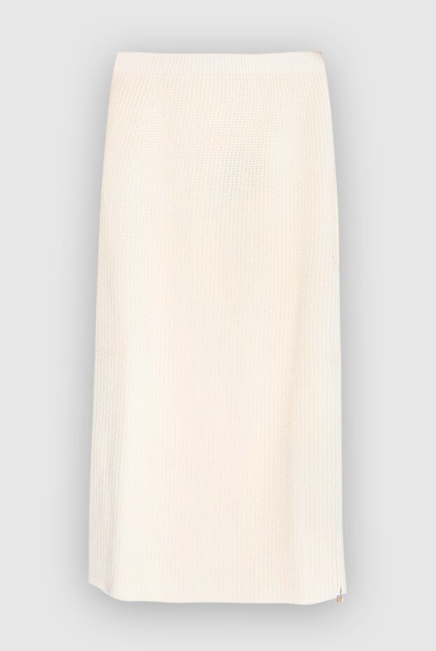 Beige cashmere skirt for women - photo 1