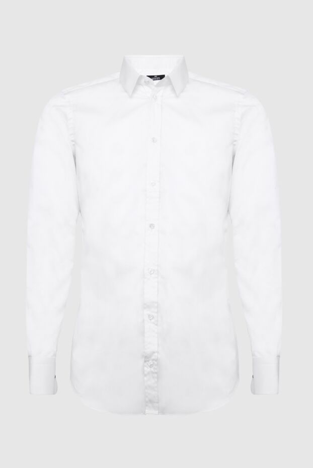 Alessandro Gherardi men's white slim-fit shirt made of mercerized premium cotton 170235 - photo 1