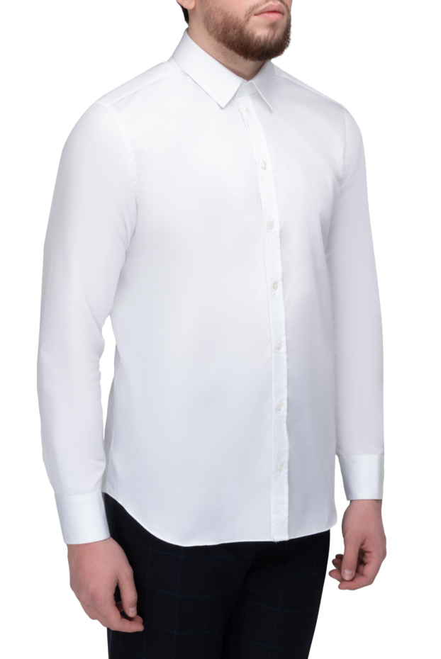 Alessandro Gherardi men's white slim-fit shirt made of mercerized premium cotton 170235 - photo 3