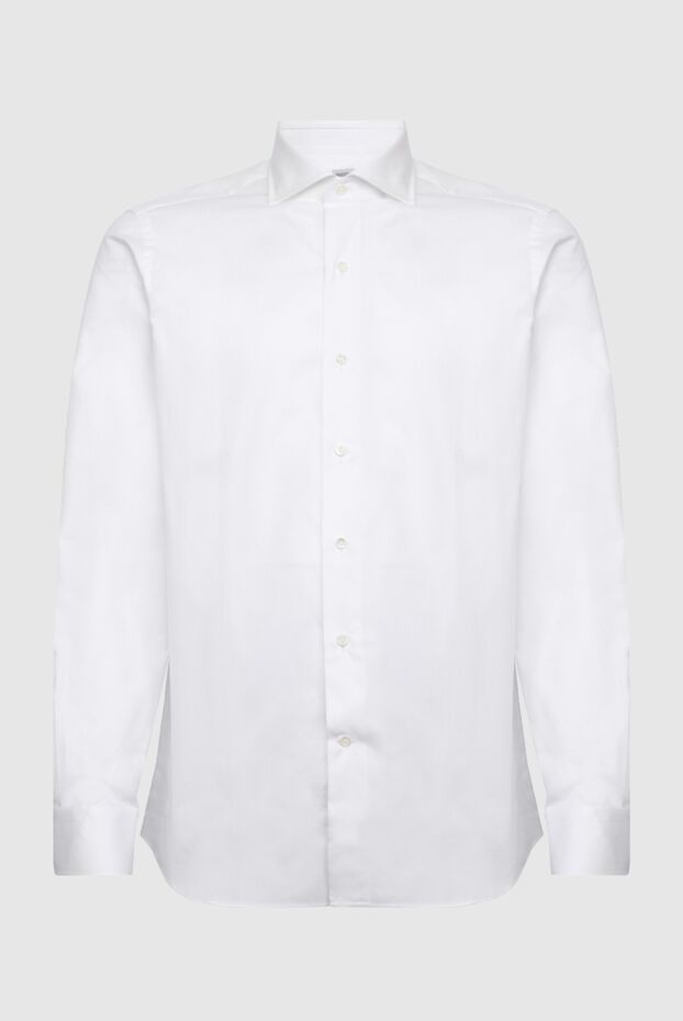 Alessandro Gherardi men's white shirt made of premium textured cotton with a kent collar 170248 - photo 1