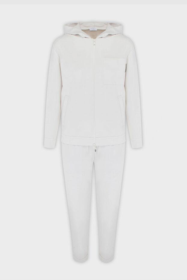 Brunello Cucinelli костюм из мягкого трикотажа белого цвета с капюшоном
170263 - фото 1