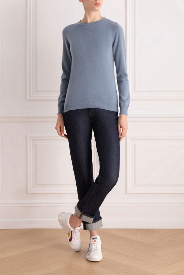 Brunello Cucinelli blue cashmere jumper for women 170285 - photo 2