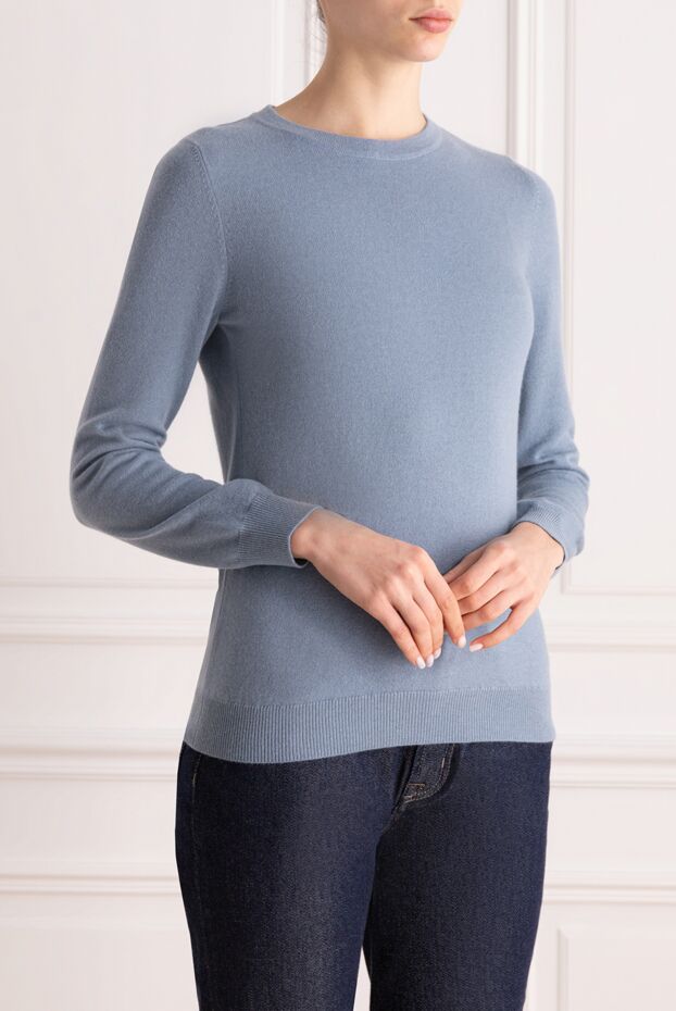 Brunello Cucinelli blue cashmere jumper for women 170285 - photo 3