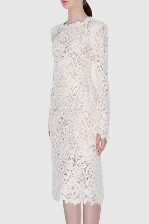 Ermanno Scervino платье кружевное белое женское 170394 - фото 3