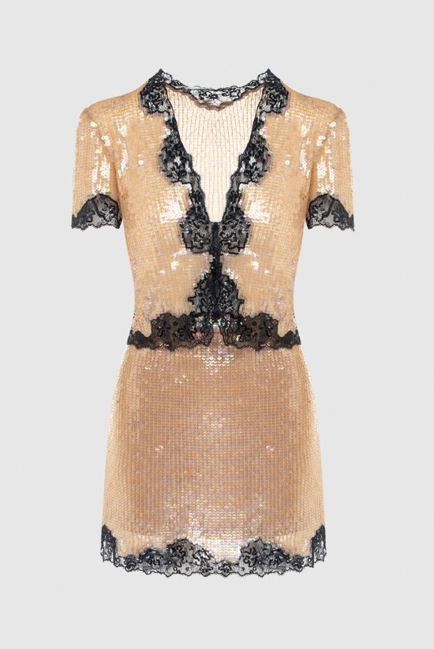 Ermanno Scervino полиэфир юбкасымен бежевый әйелдер костюмі 170398 - фото 1