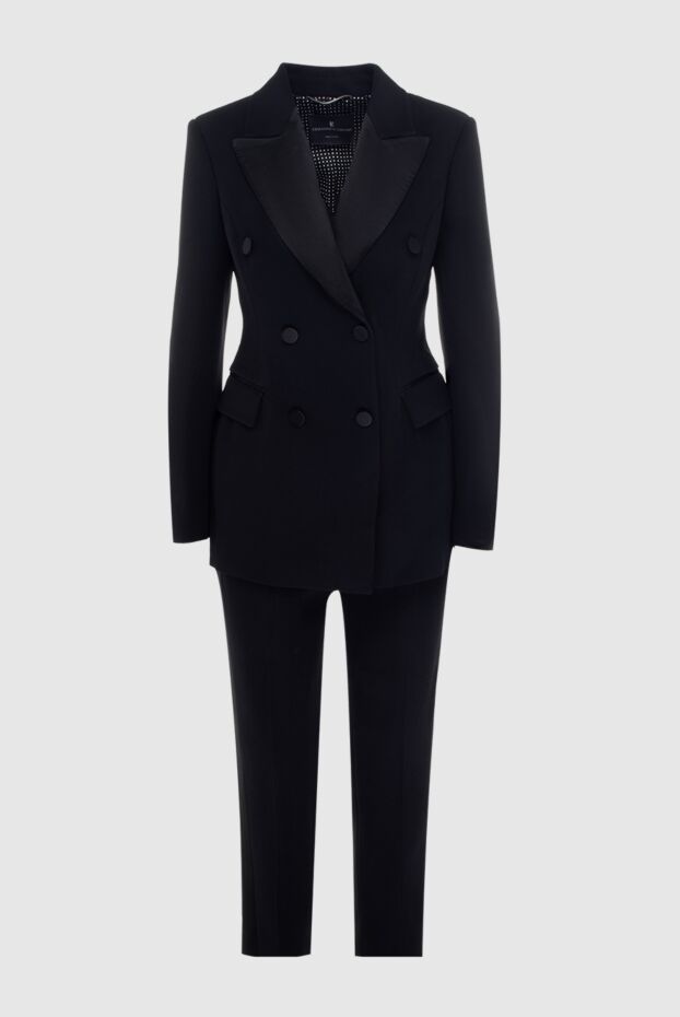 Ermanno Scervino брючный костюм из ацетата и вискозы черный женский из ацетата и вискозы 170409 - фото 1