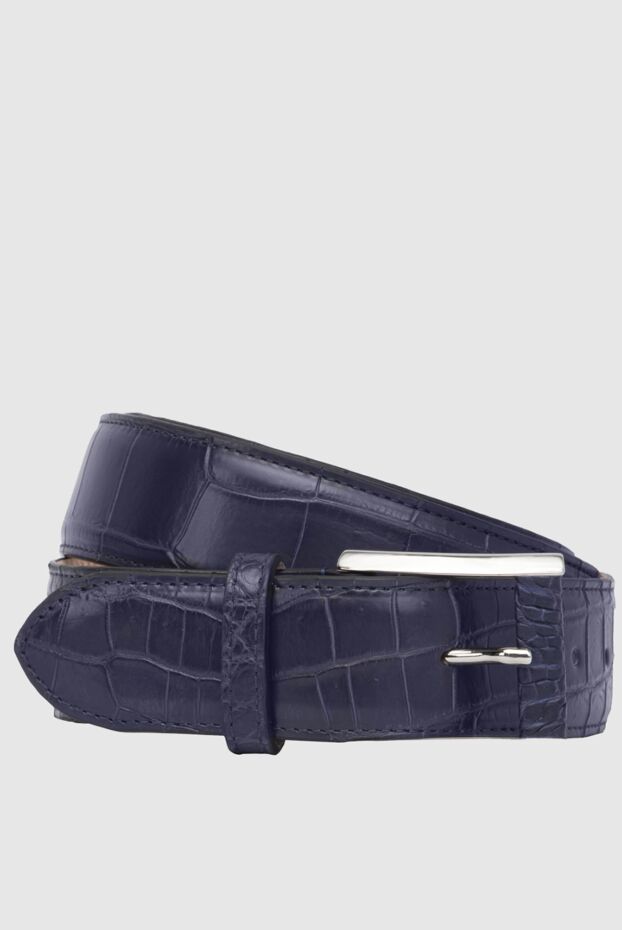 Cesare di Napoli midnight blue crocodile leather belt 170545 - photo 1
