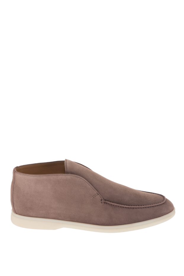 Классические ботильоны Open Walk Ankle Boot из замши и кожи наппа коричневые - фото 1
