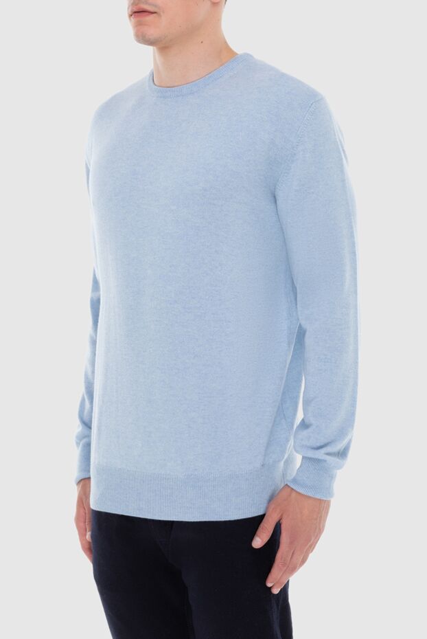 Cesare di Napoli blue men's cashmere crew neck jumper

 170678 - photo 3