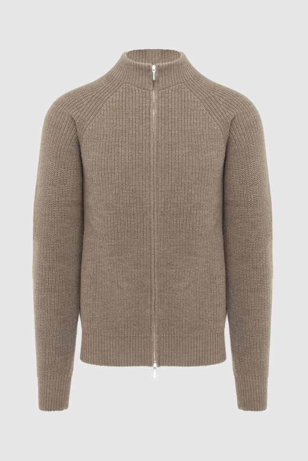 Cesare di Napoli brown wool cardigan for men 170703 - photo 1