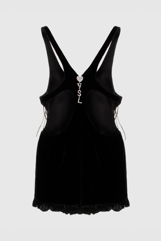 Saint Laurent комбинезон из вискозы и купры черный женский 170752 - фото 1