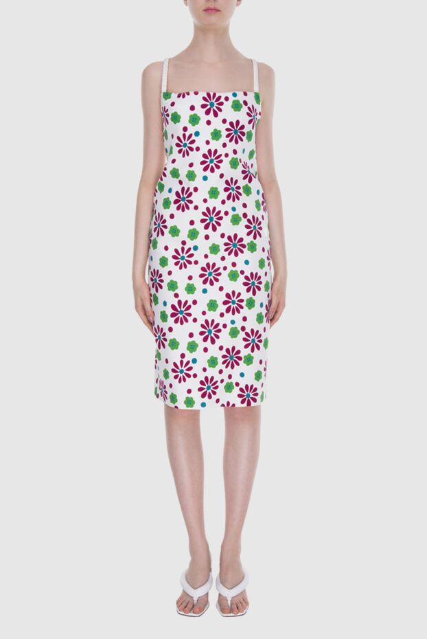 Saint Laurent floral print viscose dress with open back
 170754 - photo 2