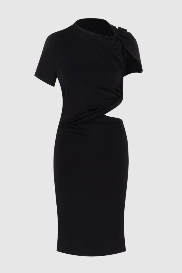 Black dress decorated with a side cutout women's - photo 1
