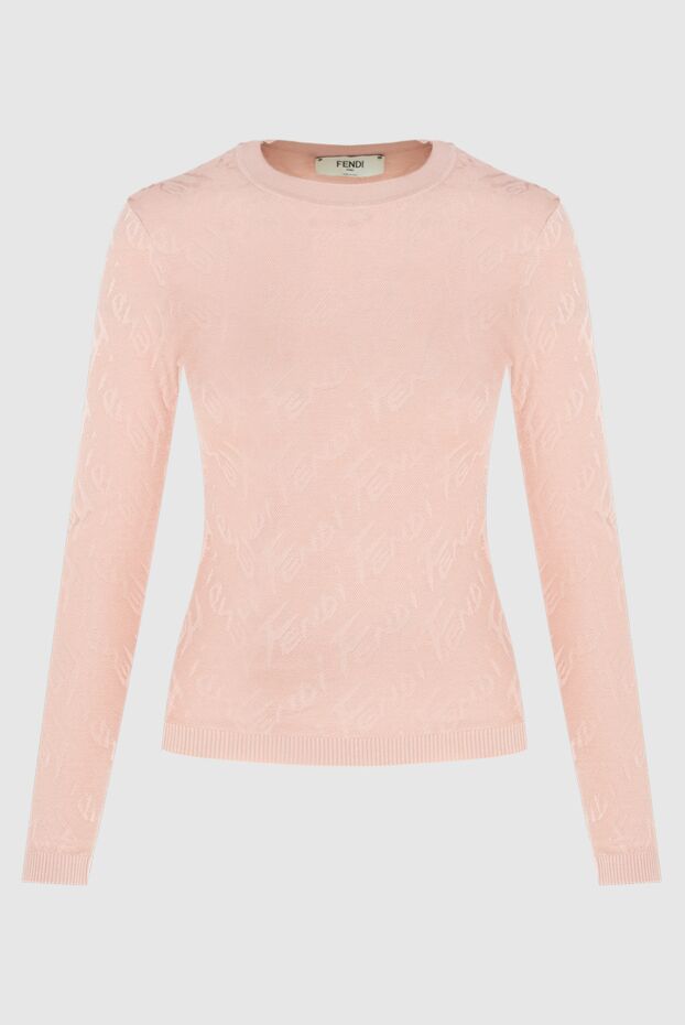 Fendi long sleeve cotton and viscose knit jumper with raised signature knit 170818 - photo 1